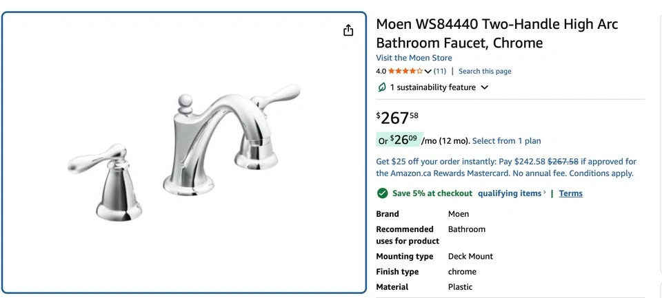 Moen Caldwell Bathroom Faucet (WS84440) - New - photo 3
