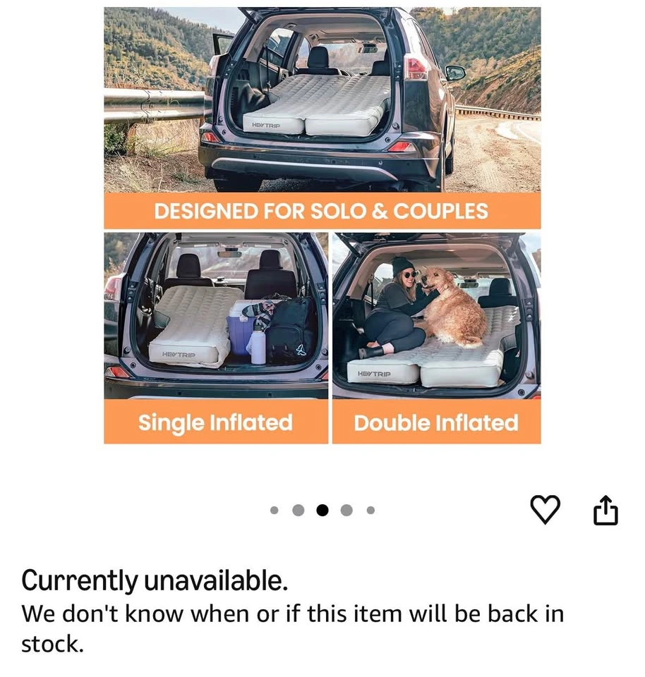 HEYTRIP SUV Car Air Mattress Inflatable Adjustable Firmness - photo 4