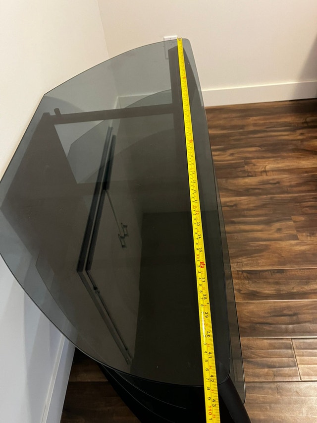 Modern Black Glass TV Stand - Great Condition - photo 4