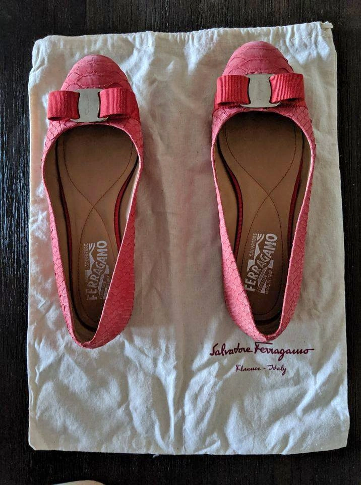 Ferragamo Pink Flats