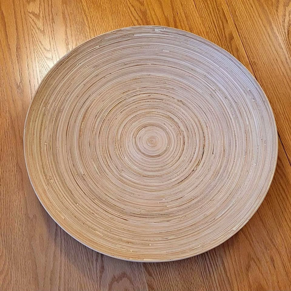 IKEA DECORATION DISH/ BAMBOO/17"1/2