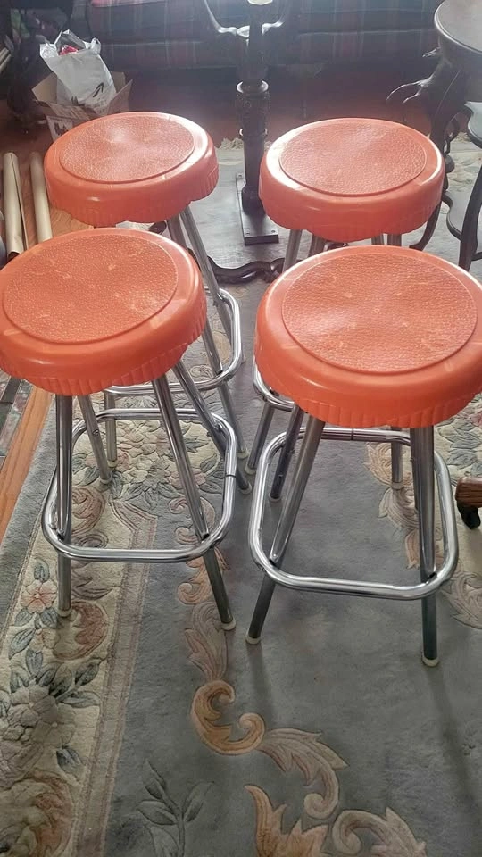Mid Century Bottle cap like bar stools