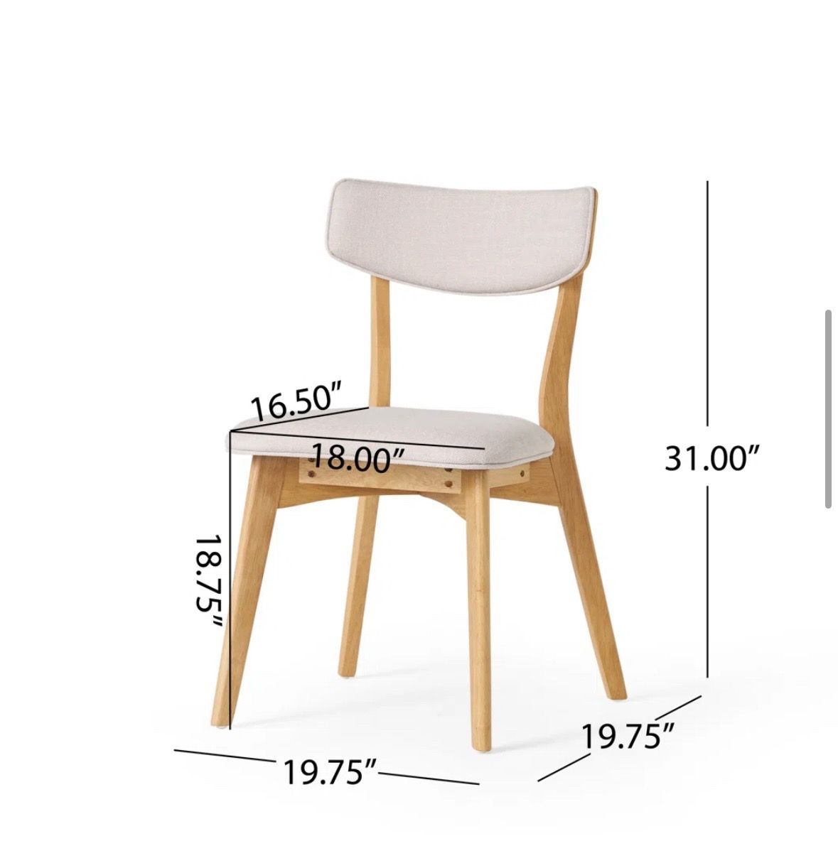 4 Person Dining Set - Like New - Natural Oak/Light Beige - photo 2