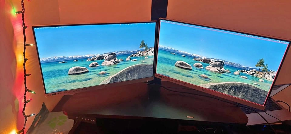 2x ViewSonic 24in WQHD 2.5k Monitors VX2478-SMHD