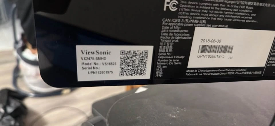 2x ViewSonic 24in WQHD 2.5k Monitors VX2478-SMHD - photo 2
