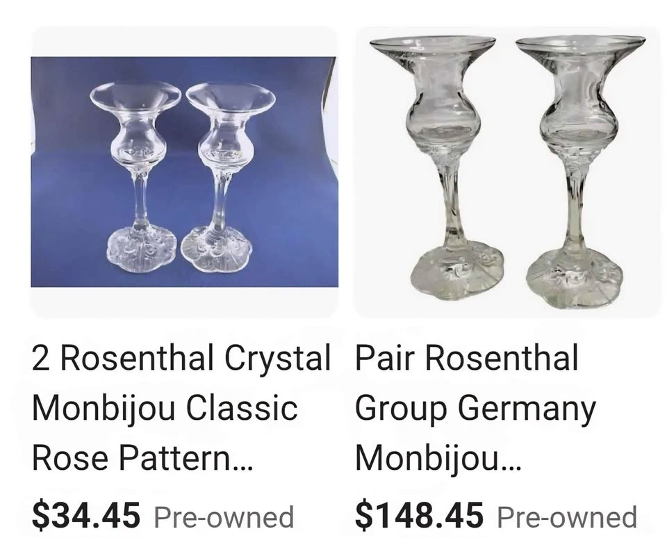 Rosenthal Classic Rose Monbijou Candleholders and Vases Set - photo 2