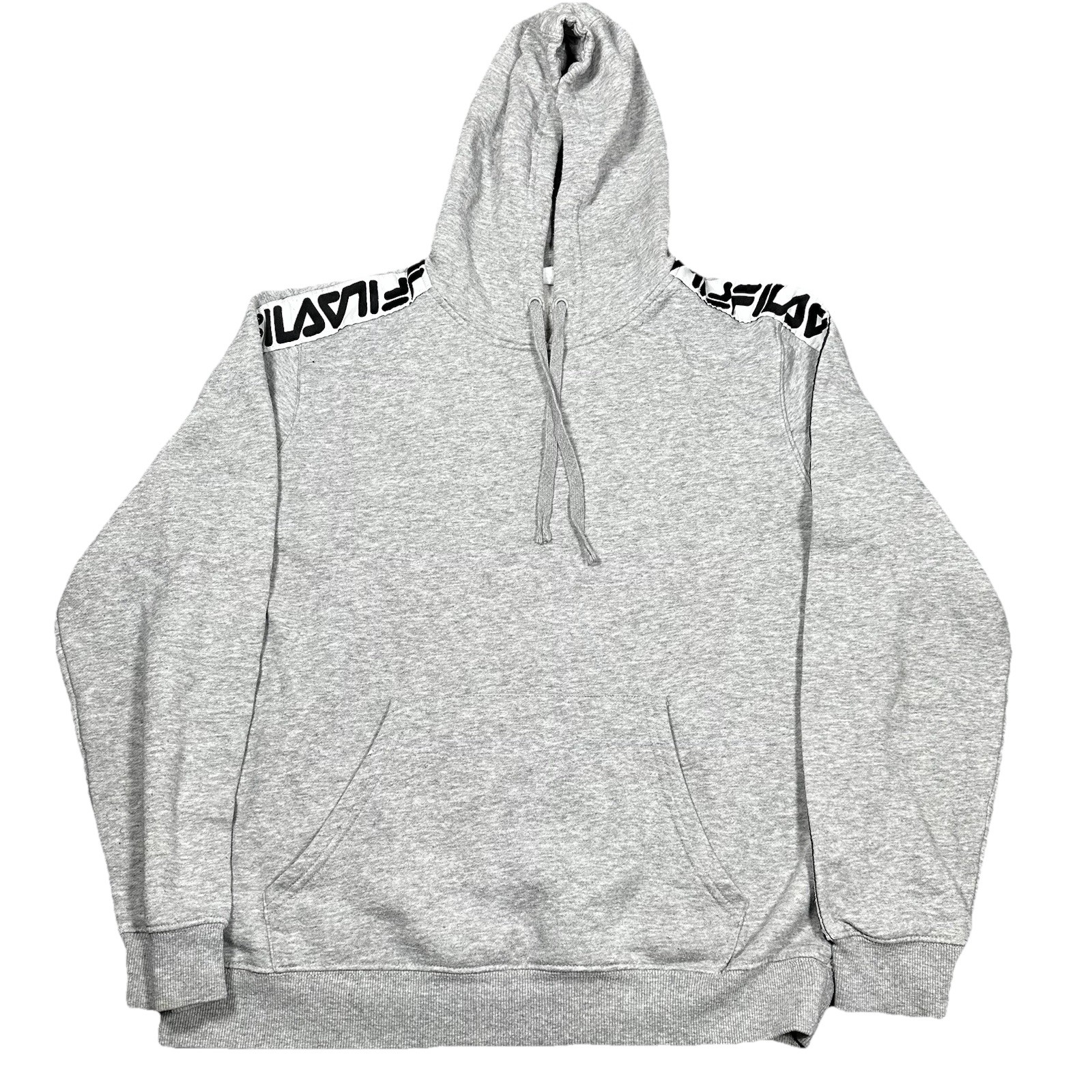 FILA Mens Hoodie Gray Pullover Sweatshirt [SIZE M]