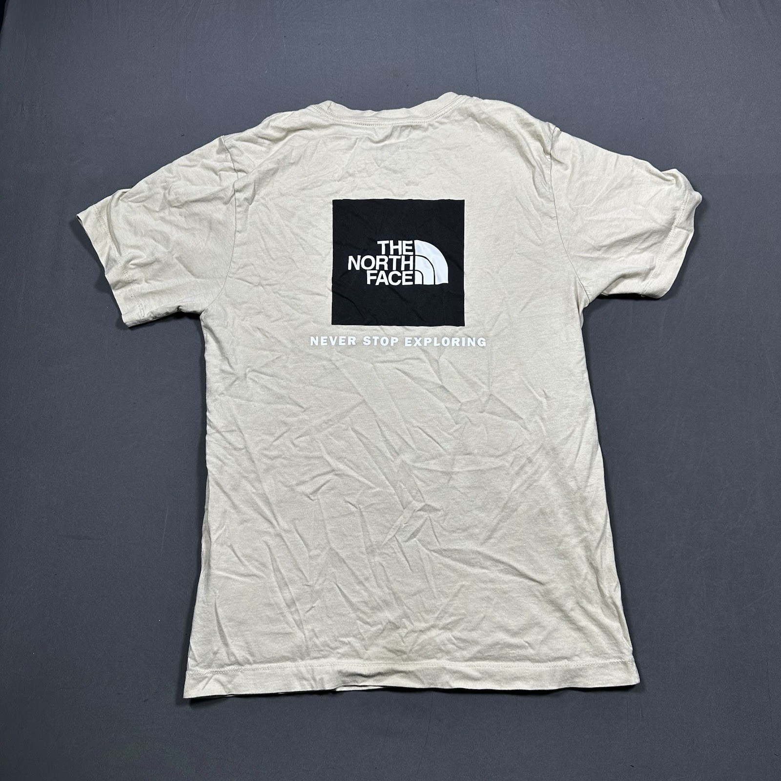 The North Face T-Shirt Men's Size S Cream Box Logo - photo 2