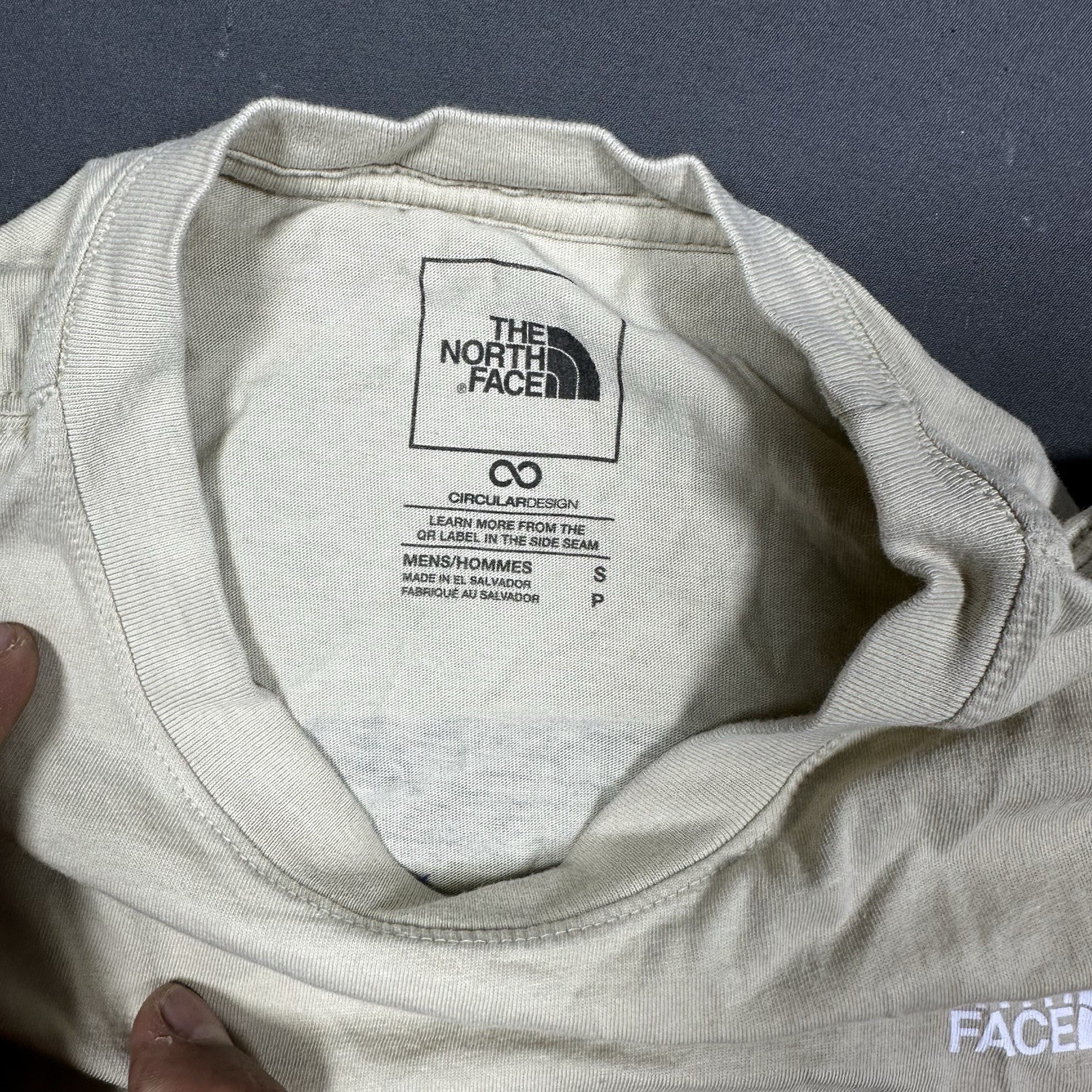 The North Face T-Shirt Men's Size S Cream Box Logo - photo 3