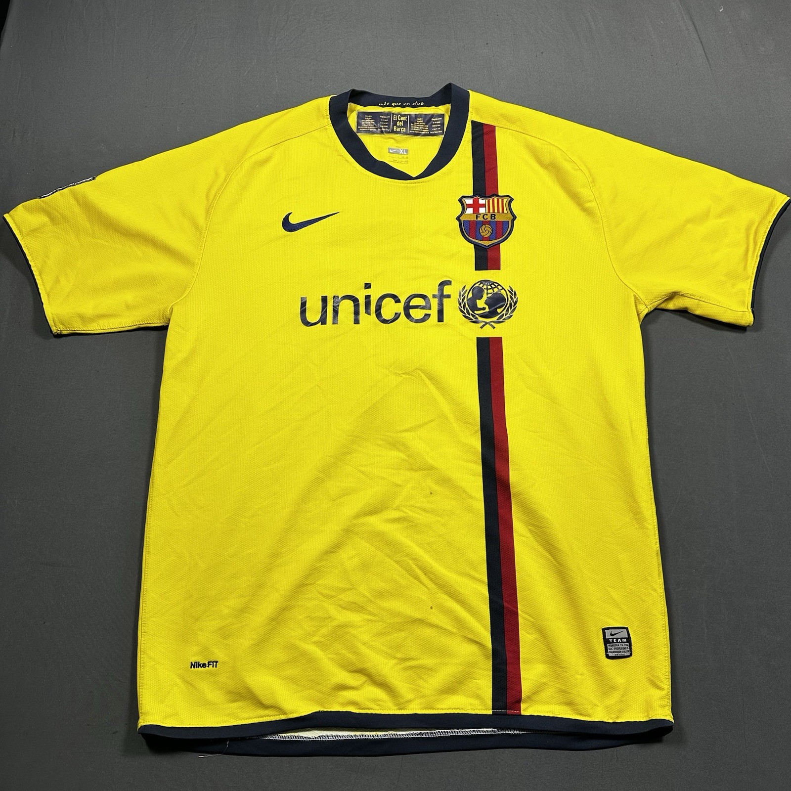 2008/2009 FC Barcelona Away Soccer Jersey - Boys XL