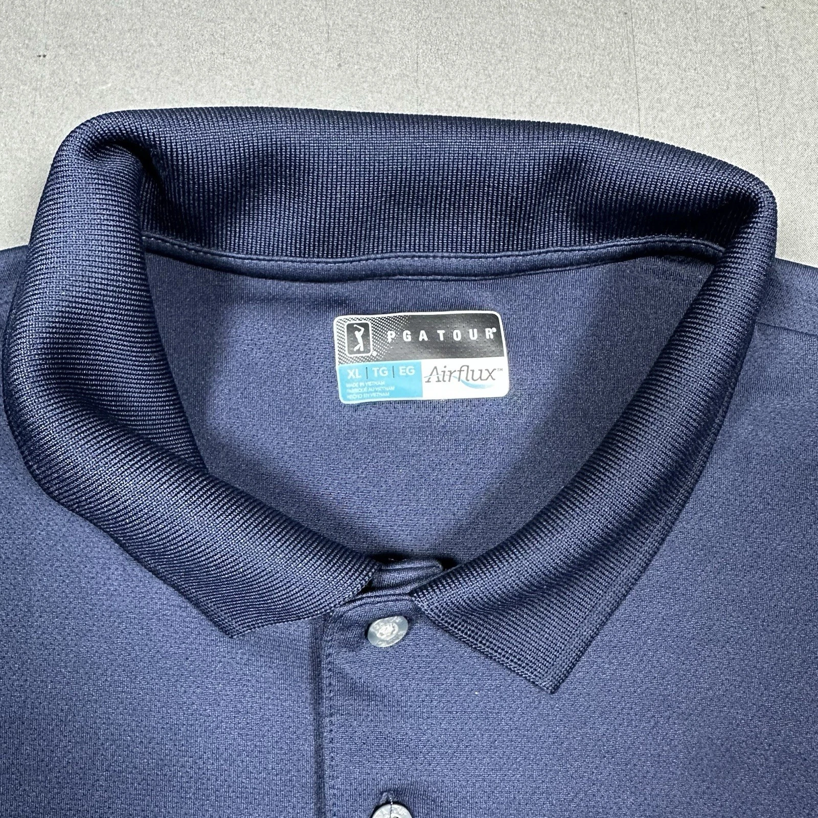 PGA Tour Polo Shirt Mens Blue Short Sleeve Airflux Size XL - photo 4