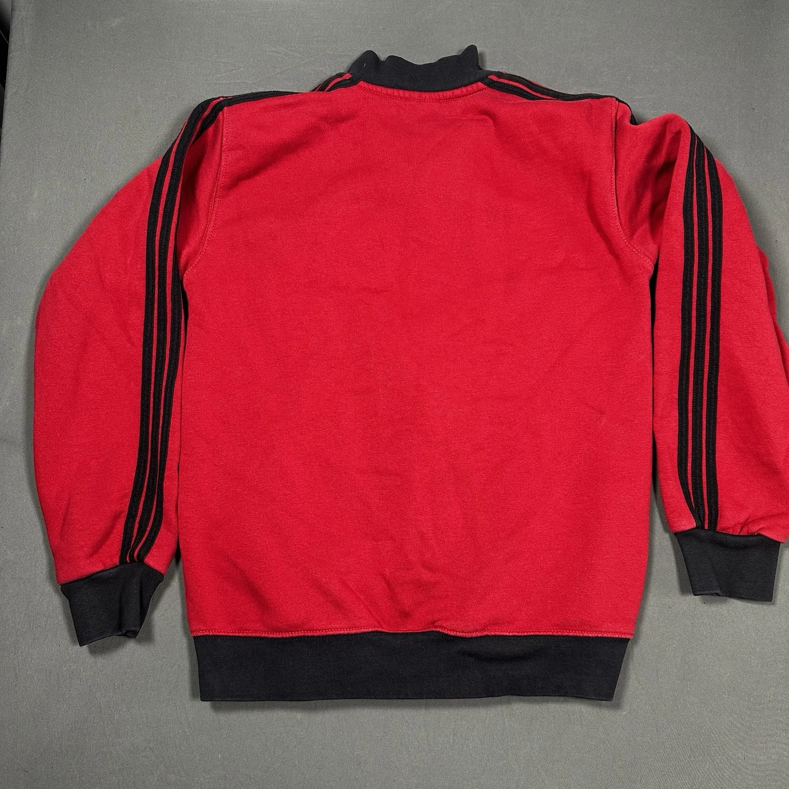 Vintage Adidas Trefoil Track Jacket Red Black Full Zip Men's M - photo 2