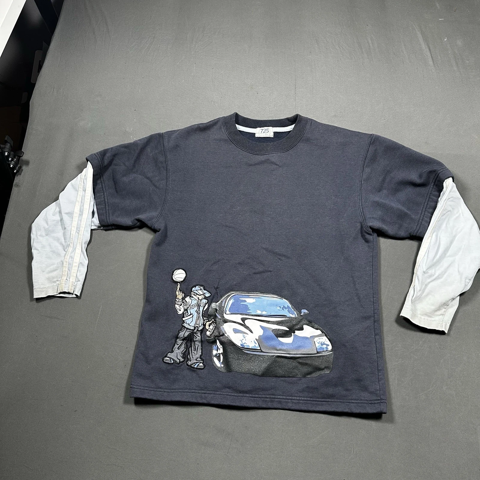 Vintage 725 Originals Y2K Graphic Sweatshirt Men's Medium