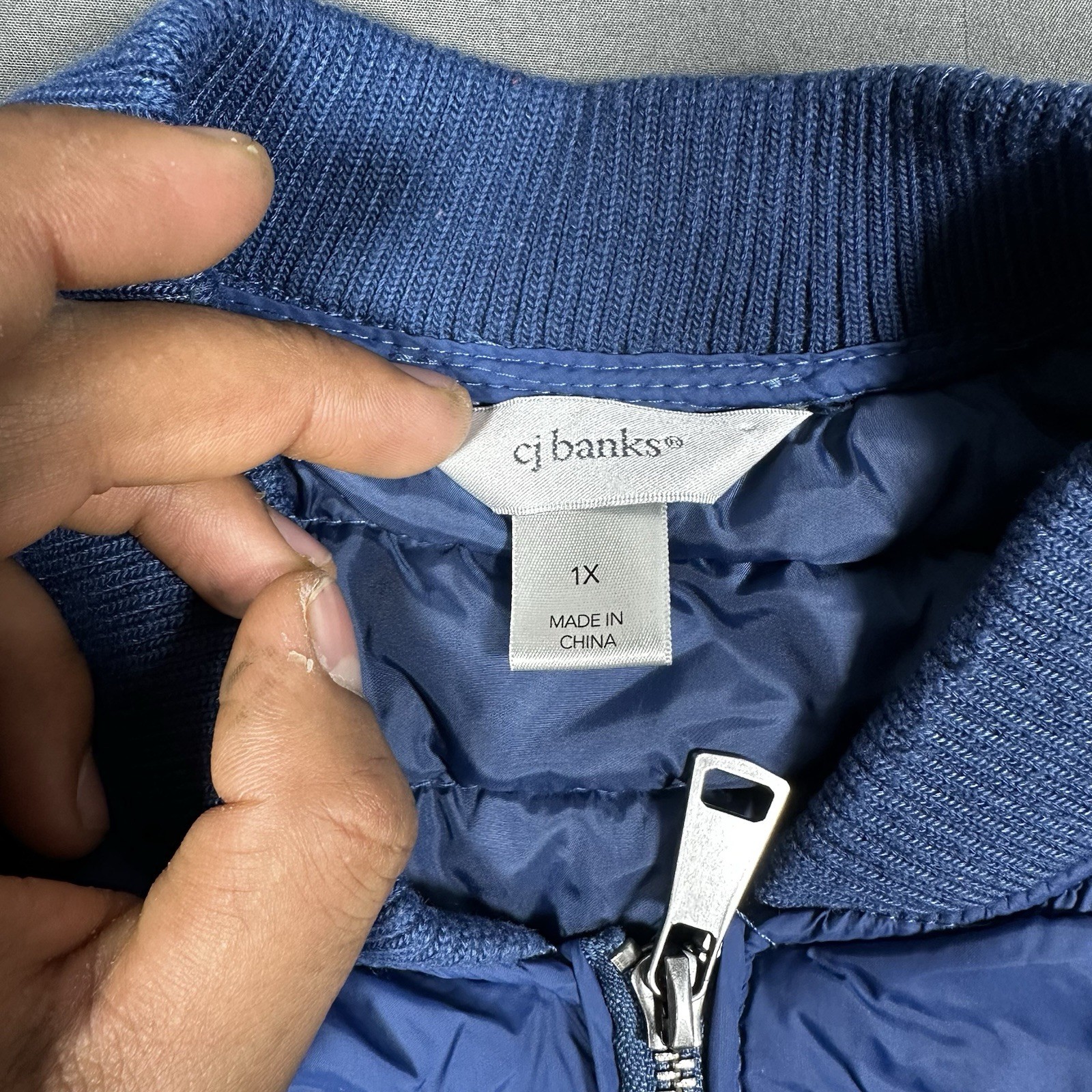 Cj Banks Quilted Puffer Vest Women’s Small Blue NWT - photo 3