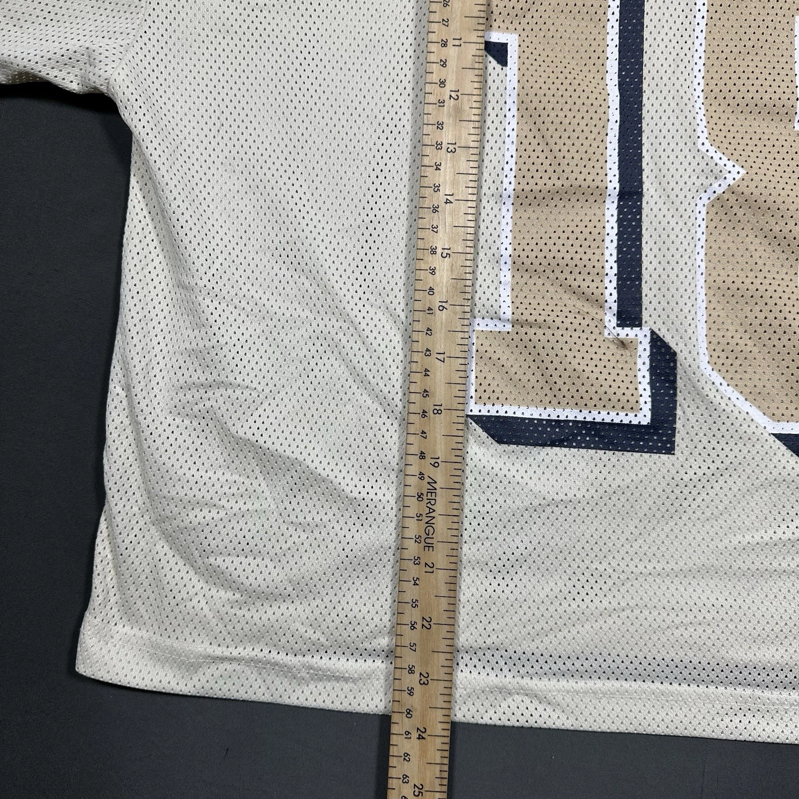 Urban Outfitters Mesh Jersey Shirt Mens Large Beige White Graphi - photo 5