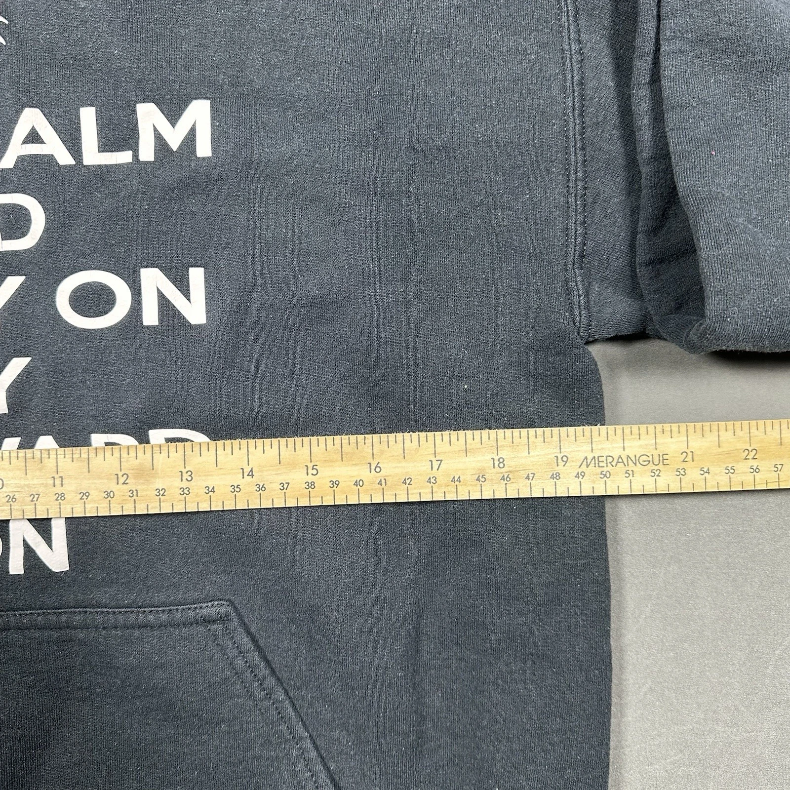 Gildan Keep Calm Hoodie Black Size M - photo 4
