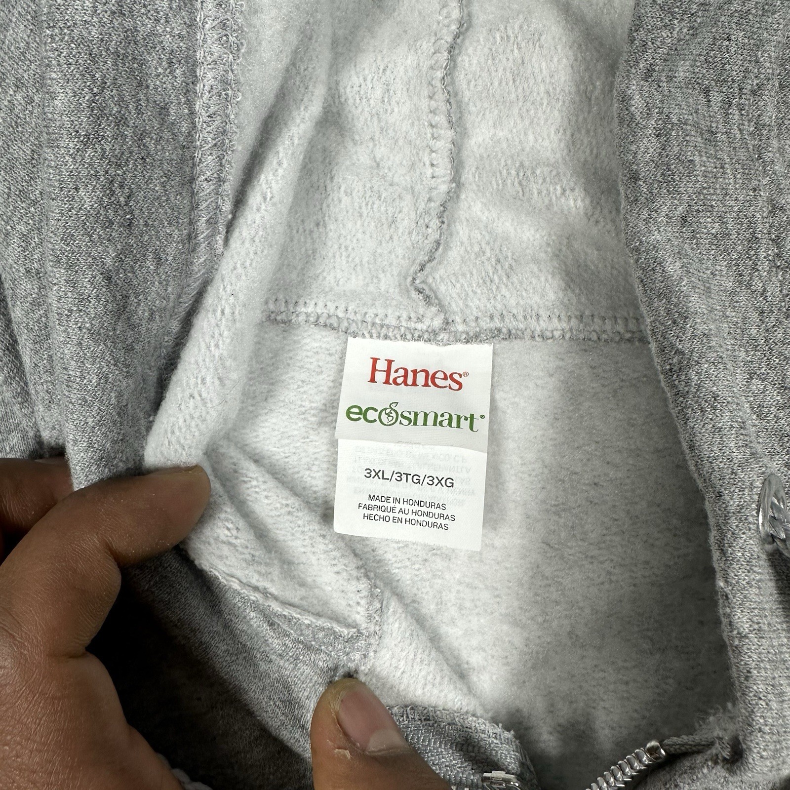 Vintage Hanes Men's Hooded Full Zip Thermal Lined Sweatshirt Poc - photo 3