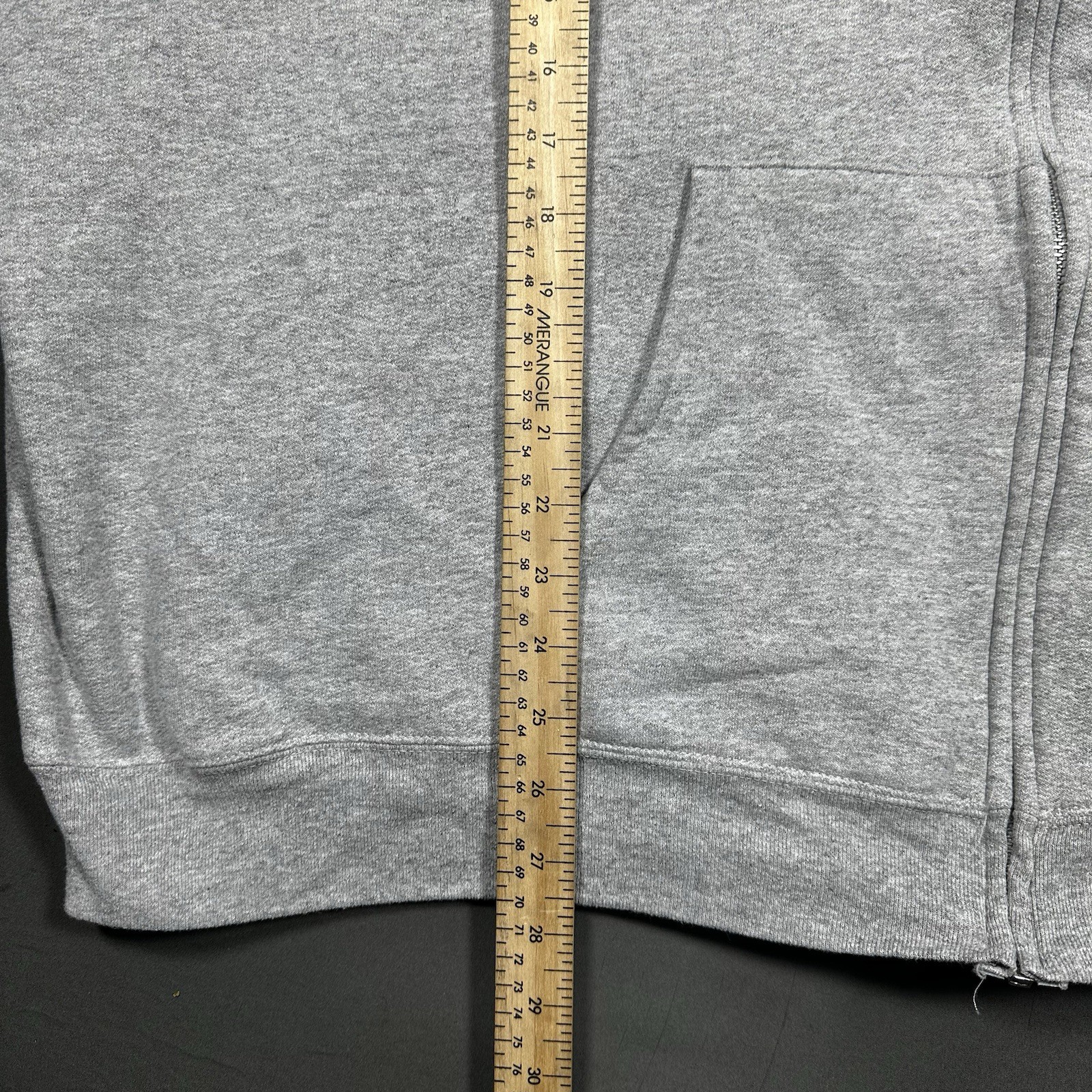 Vintage Hanes Men's Hooded Full Zip Thermal Lined Sweatshirt Poc - photo 5