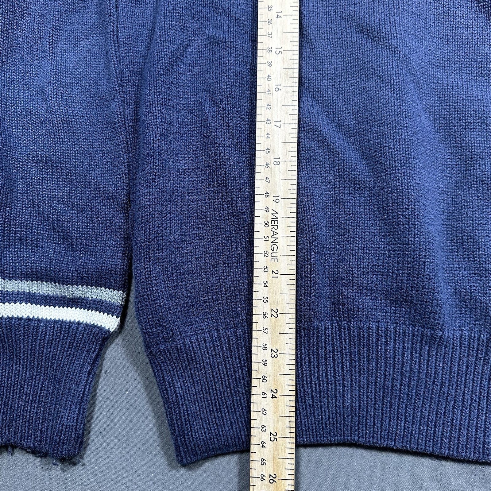 Men's Denver Hayes Navy Blue V-Neck Sweater XL - photo 4