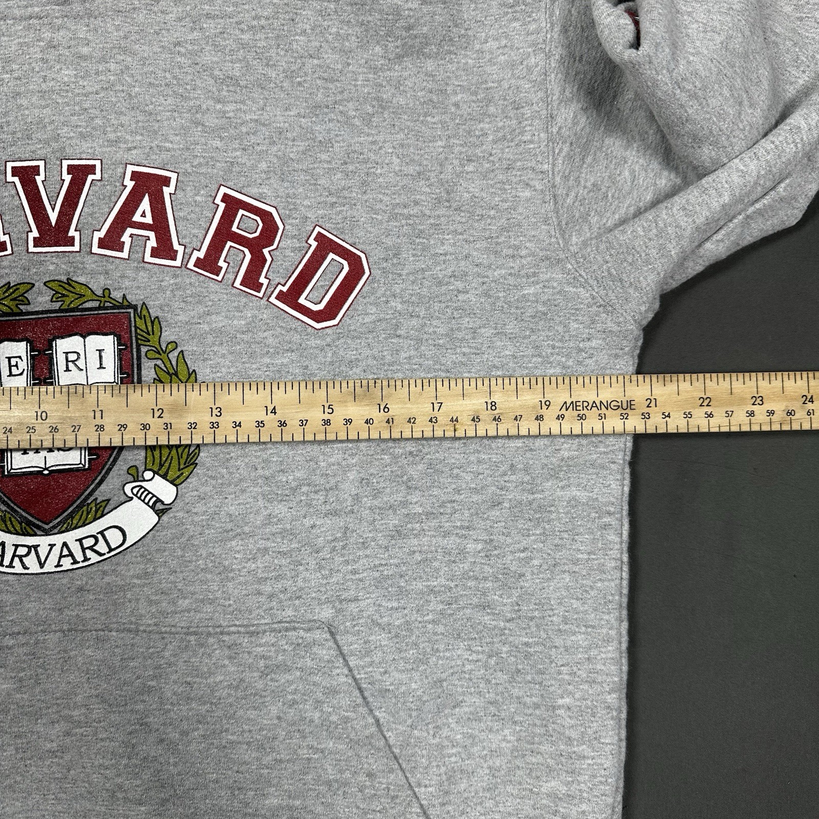 Champion Harvard University Hoodie Size Small Gray Pullover Embr - photo 4