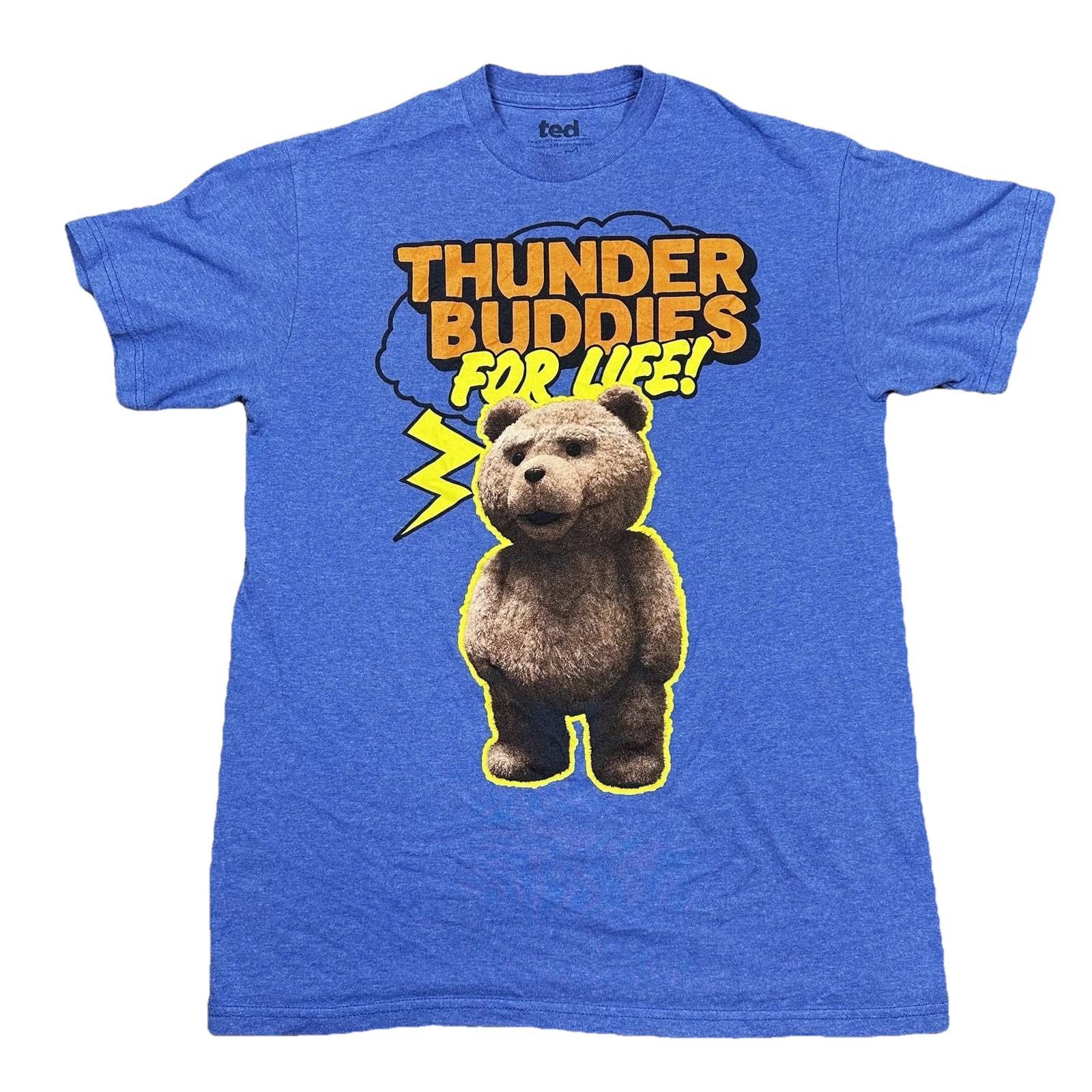 Ted Thunder Buddies For Life Ted The Movie Blue T-Shirt M