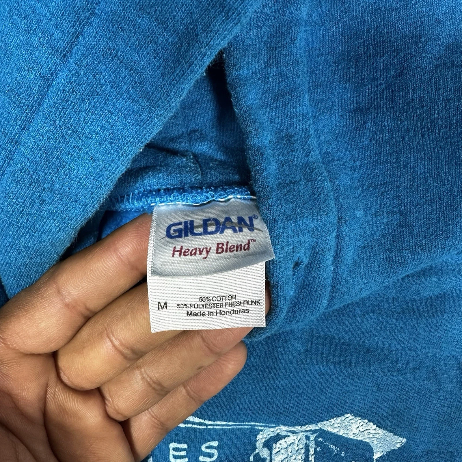 Silver Star BC Hoodie Blue Gildan Heavy Blend Mens M - photo 3