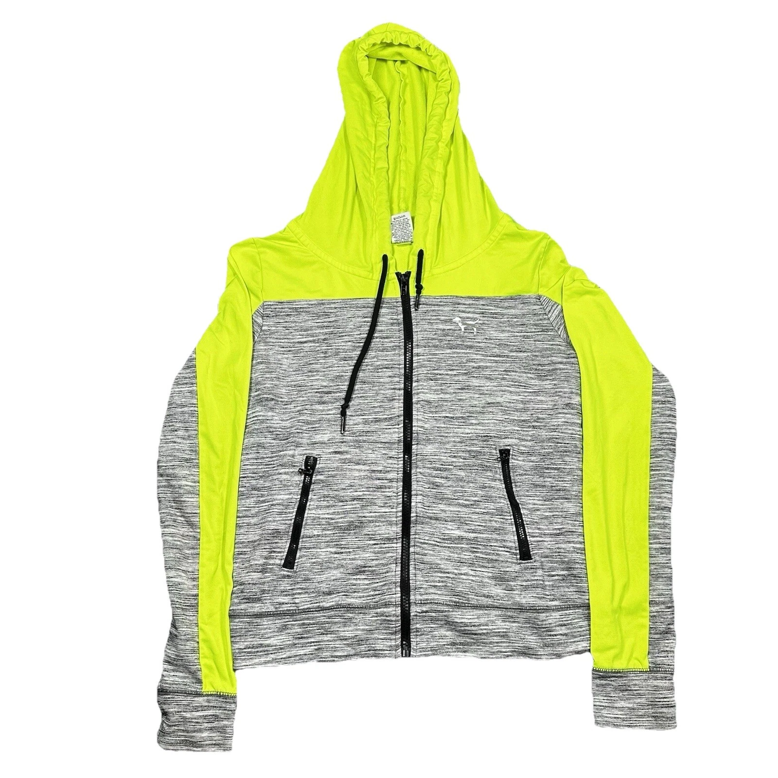 Victoria's Secret PINK Hoodie Womens Size M Neon Green Yellow