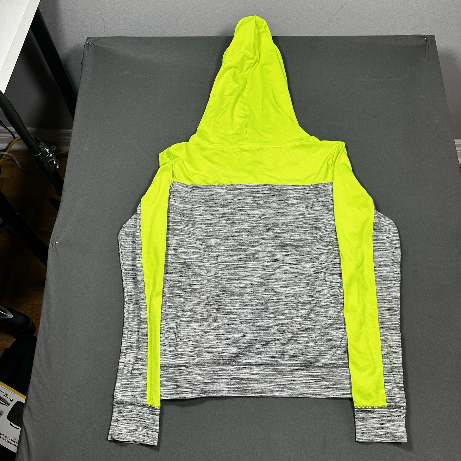 Victoria's Secret PINK Hoodie Womens Size M Neon Green Yellow - photo 2