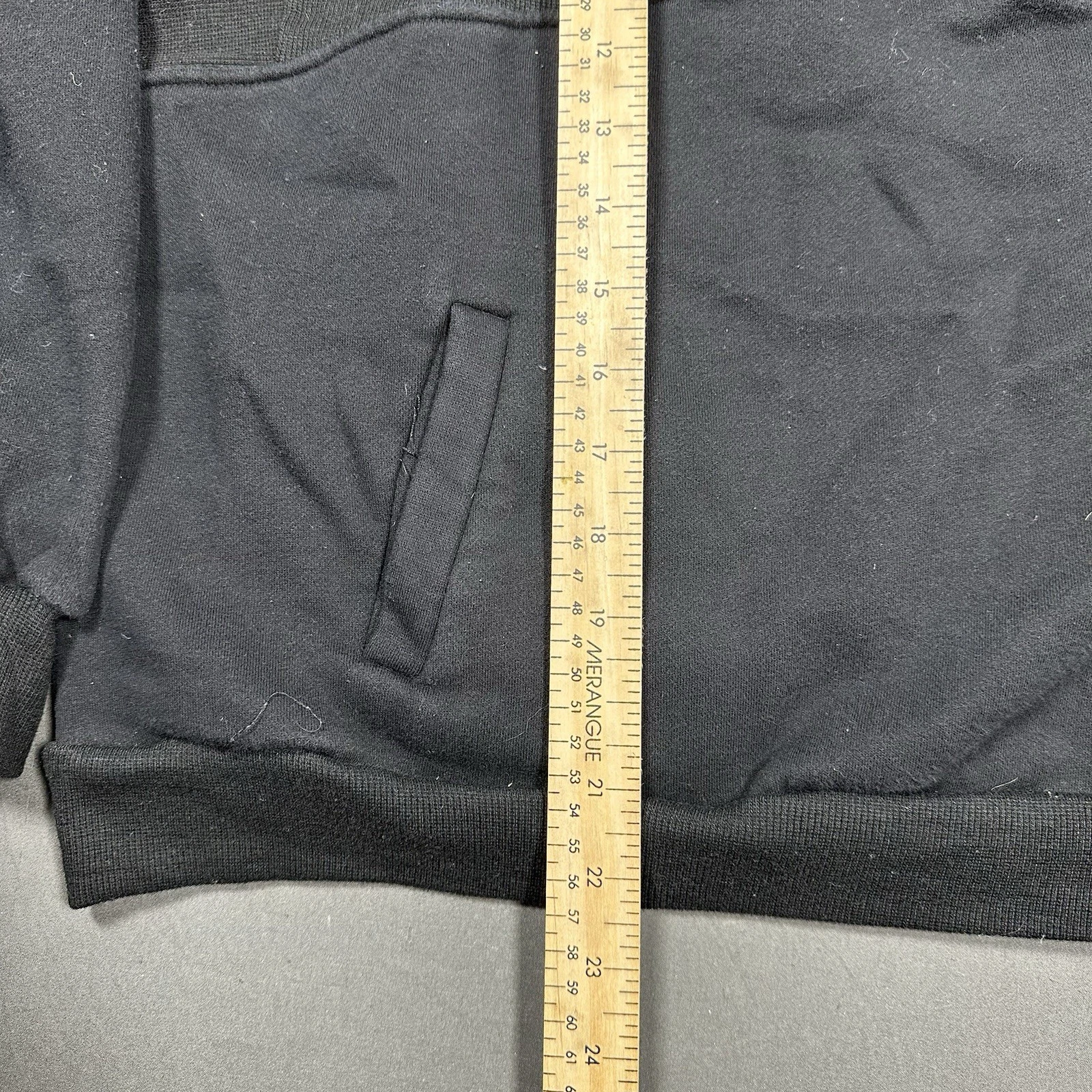 Men's Black Half Zip Sweatshirt Size L - photo 4