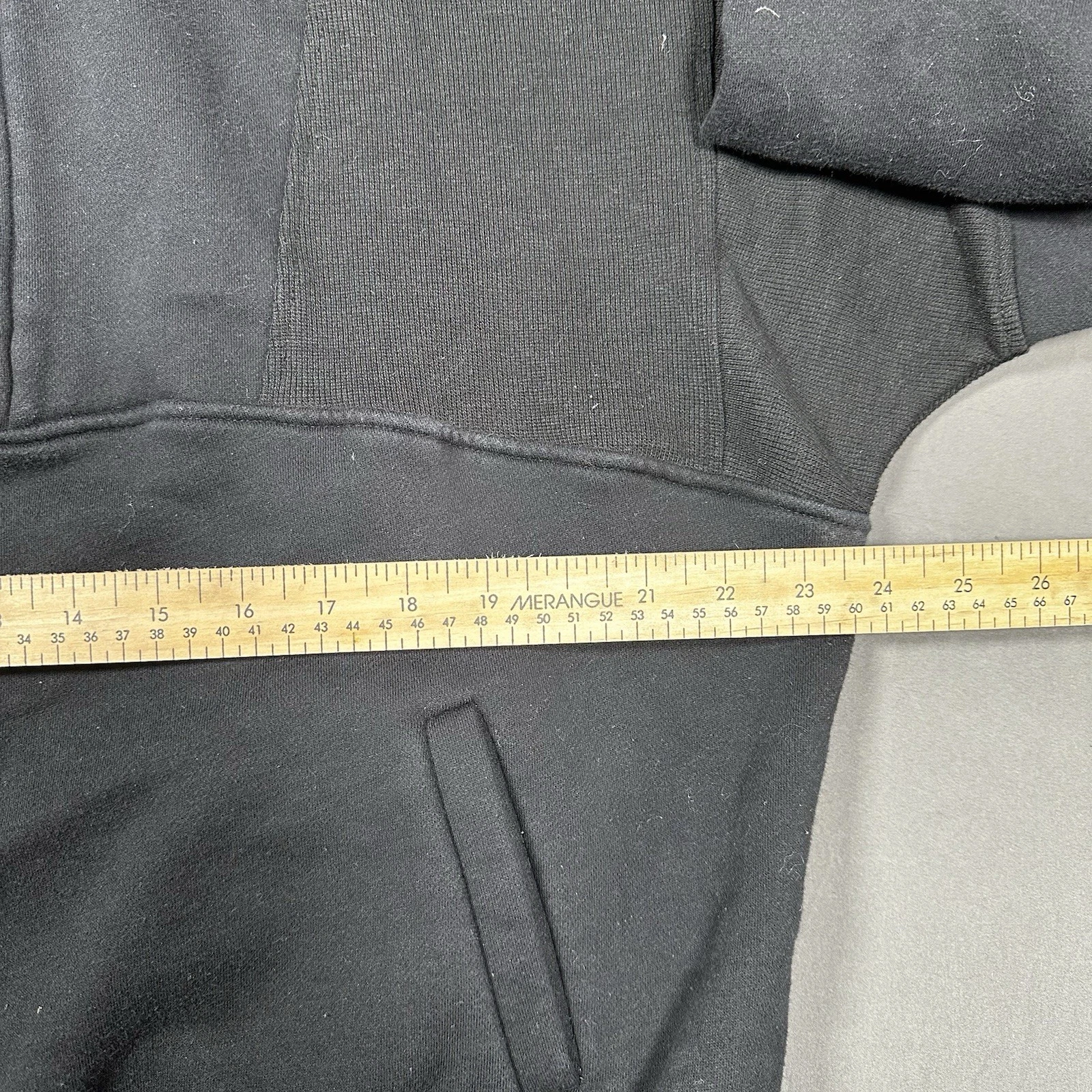 Men's Black Half Zip Sweatshirt Size L - photo 5