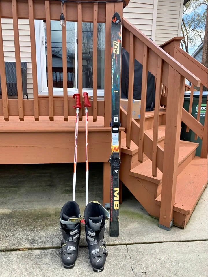 Ski's, boots and poles