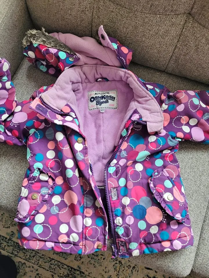 4T OshKosh Winter Coat Purple, Girls
