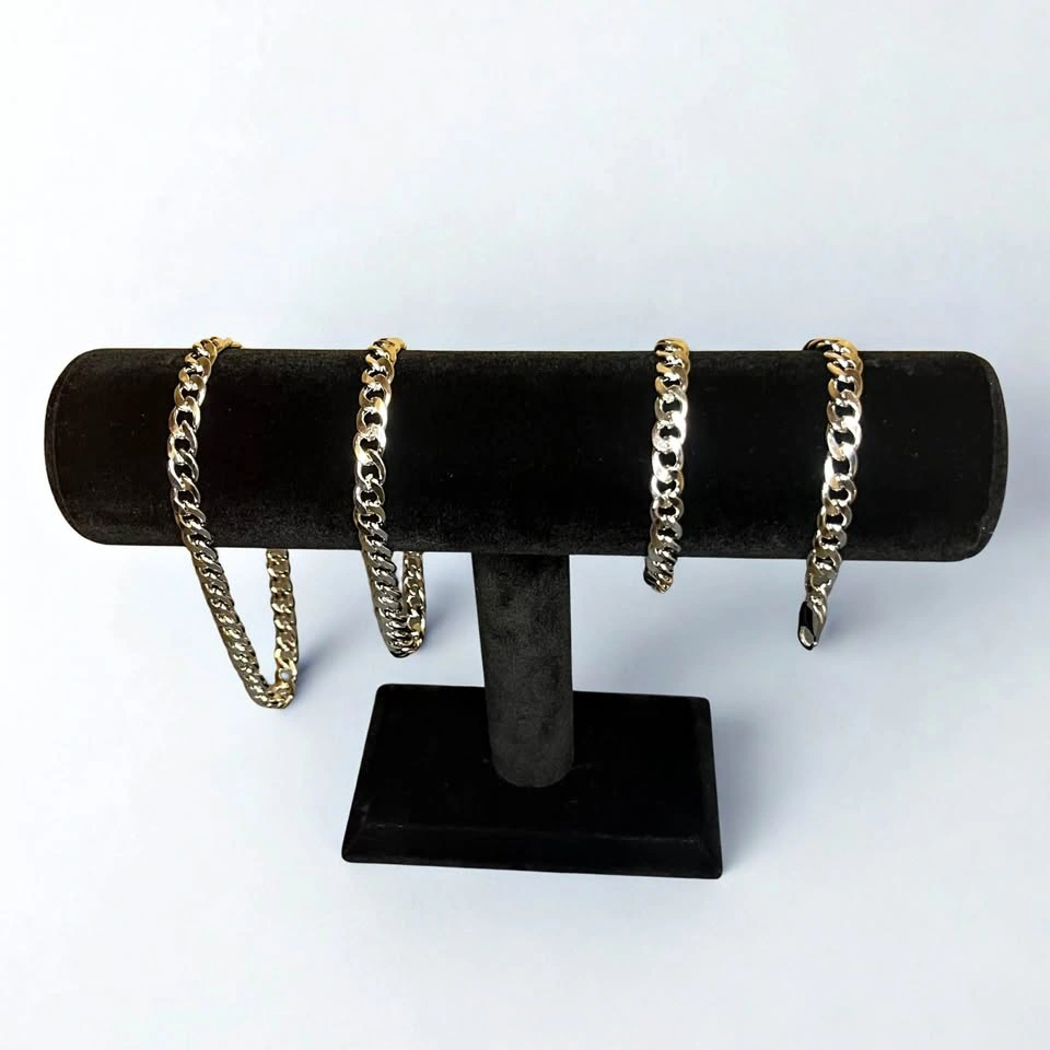 Custom Cuban Link Bracelets | 8mm Stainless Steel | 6"-12"