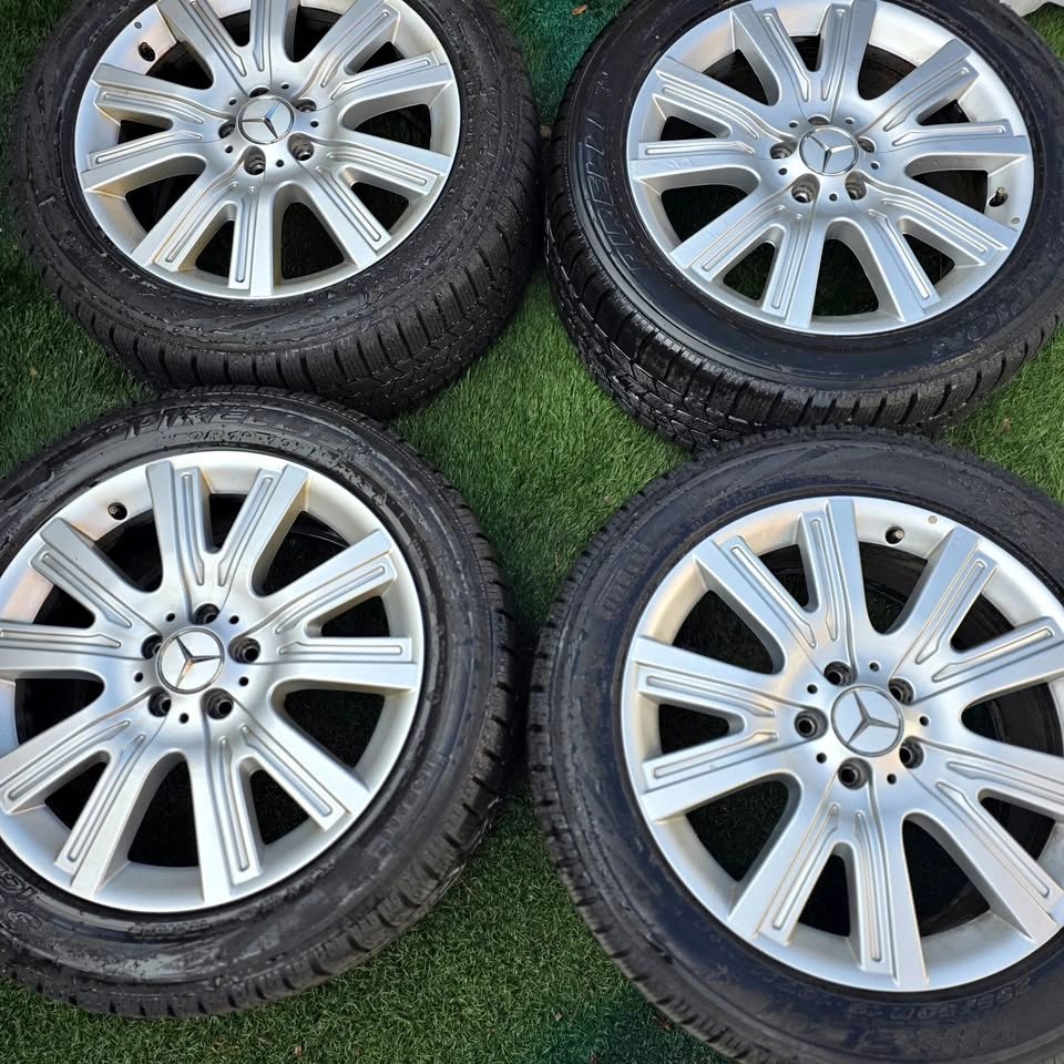 255/50/19 Pirelli Tires with Mercedes Benz OEM Alloy Rims 5x112