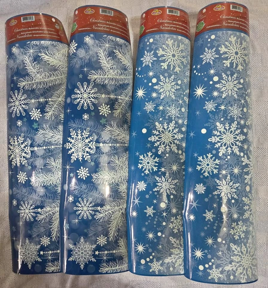 Holiday Sparkling Snowflake Window Clings - 4 Sheets - $4