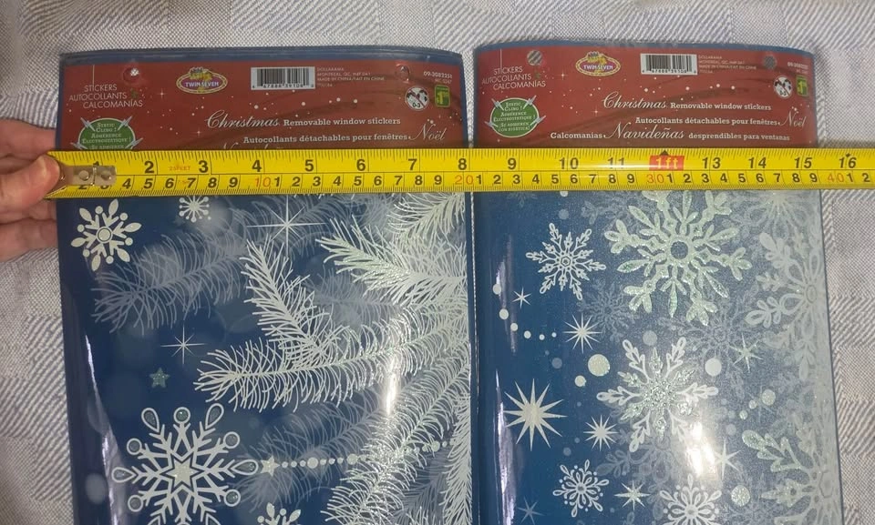 Holiday Sparkling Snowflake Window Clings - 4 Sheets - $4 - photo 4