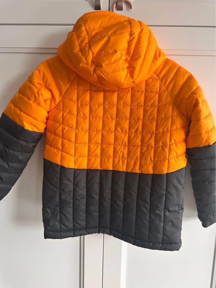 Columbia Youth Powder Lite Hooded Jacket - Orange/Grey - Size S - photo 2