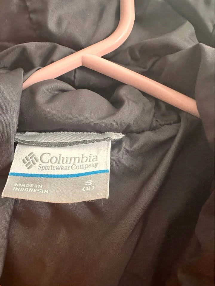 Columbia Youth Powder Lite Hooded Jacket - Orange/Grey - Size S - photo 3