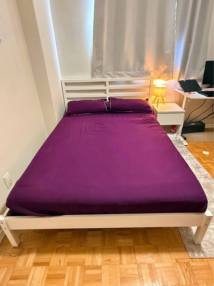 White Bed Frame w/ Headboard
