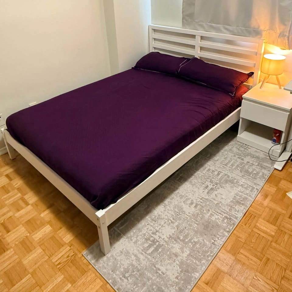 White Bed Frame w/ Headboard - photo 2