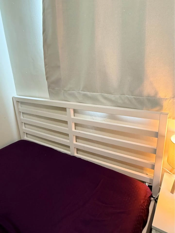 White Bed Frame w/ Headboard - photo 3