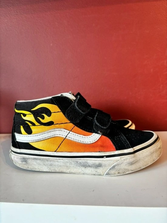 Vans Kids Sk8-Mid Reissue V "Flame Logo Repeat" Size 12.5 - photo 3