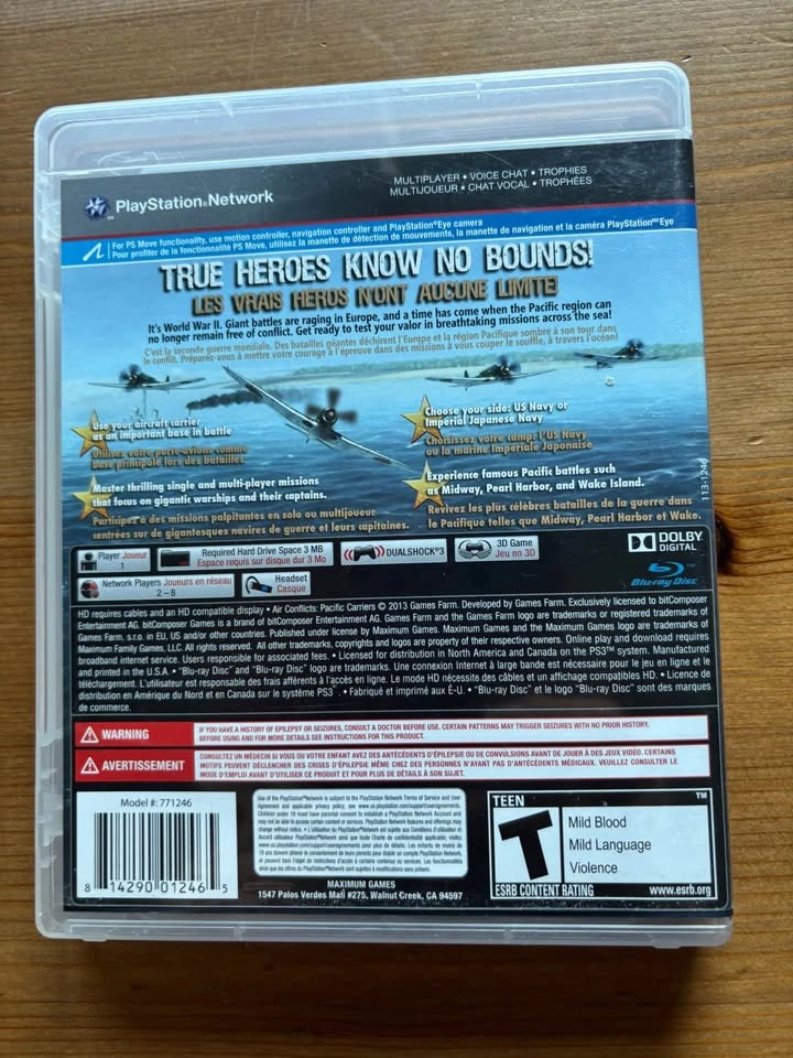 PS3 PlayStation Air Conflicts Pacific Carriers - photo 2
