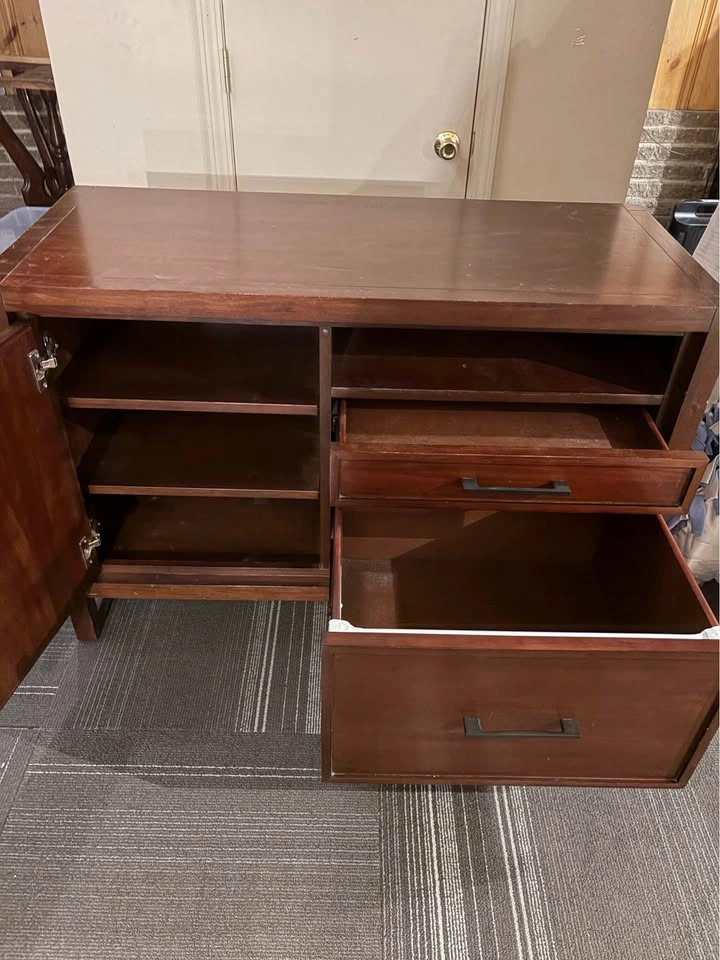 TV Cabinet with Built-in File Cabinet - photo 2