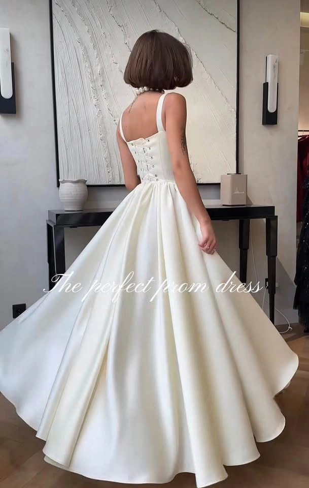 Minimalist Pearl Milk Corset Gown - Modern Cinderella Style - photo 3