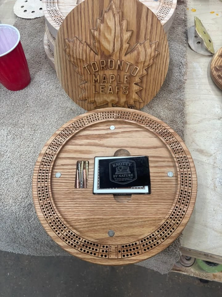 Red Oak Toronto Maple Leafs Cribbage Board - photo 2