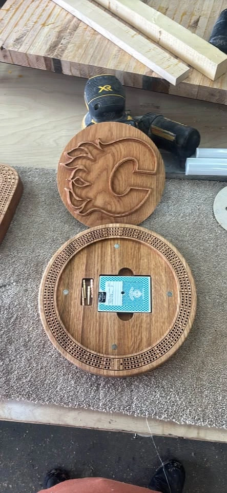 Calgary Flames Cribbage Board - photo 2