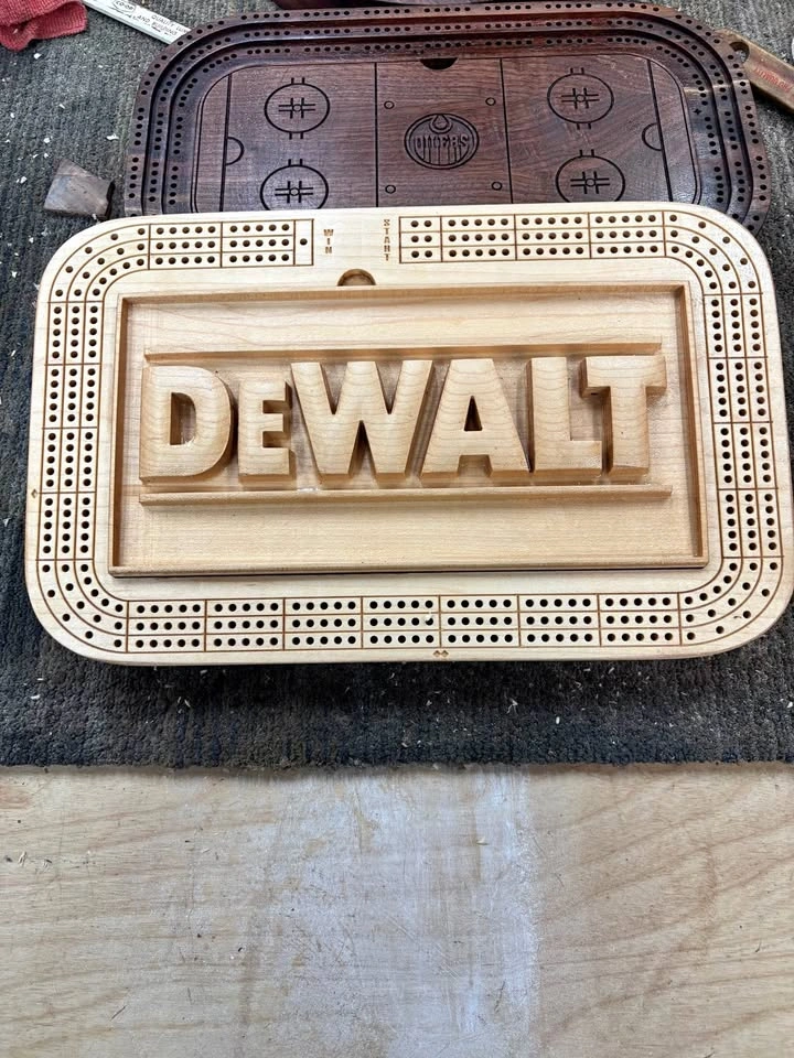 DeWalt Wood Cribbage Board Handcrafted