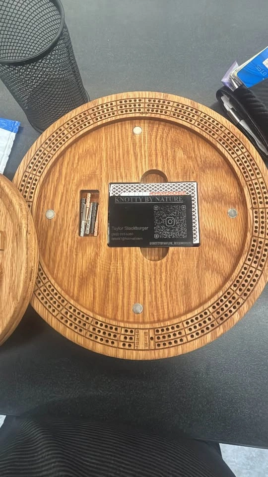 Edmonton Oilers Wooden Cribbage Board - photo 4