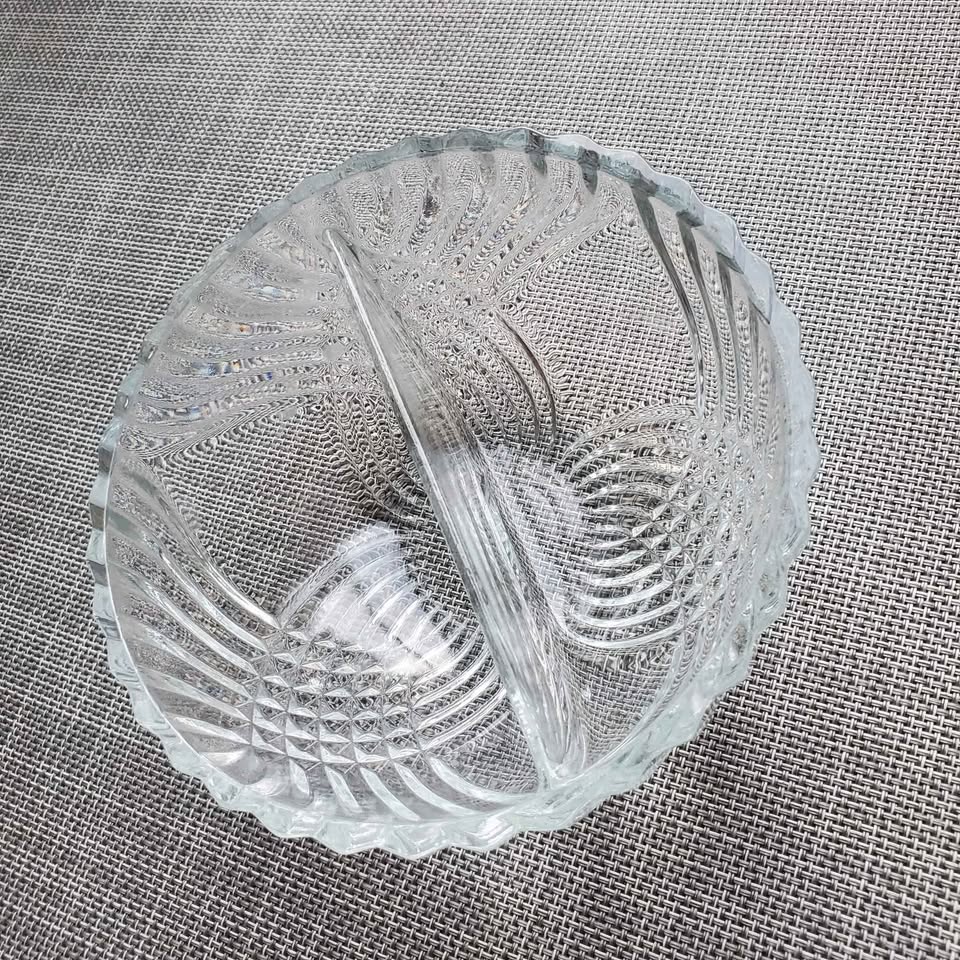 Crystal Serving Tray + Divided Glass Dish - photo 3
